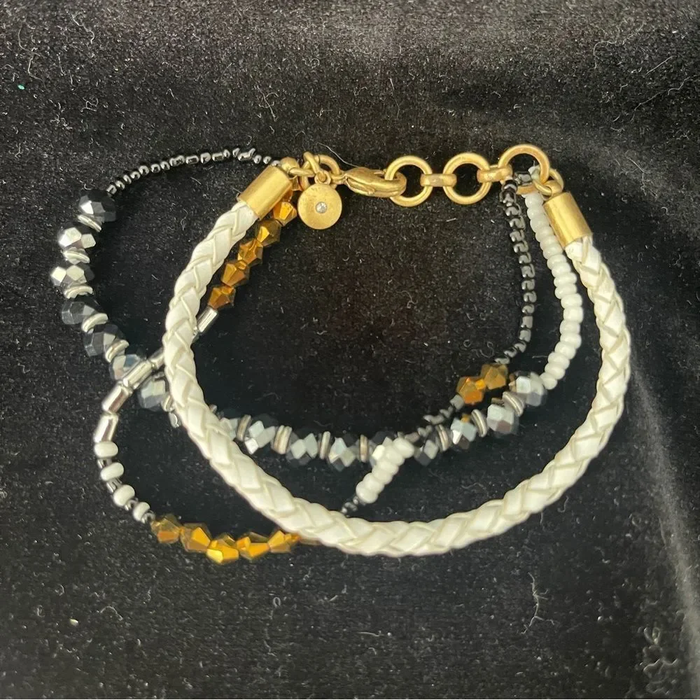 J. Crew Gold and Silver Multi-Strand Bracelet Gently Loved